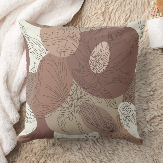 Almofada Mocha Hibiscus Botanical Harmony (Cobertor)