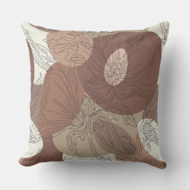 Almofada Mocha Hibiscus Botanical Harmony