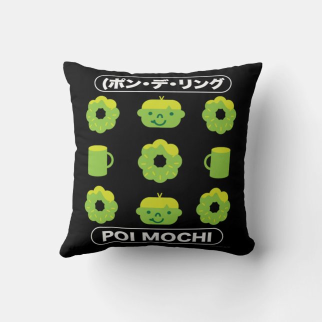 Almofada Mochi Rosquinha Poi Mochi E Café (Verso)