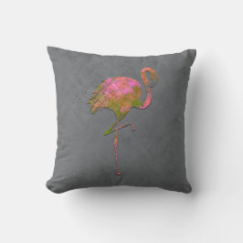 Almofada Mod Colorido Verão Flamingo Chic Moderno Cinza