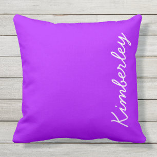 Almofada Moda roxa de neon moderna cor monograma