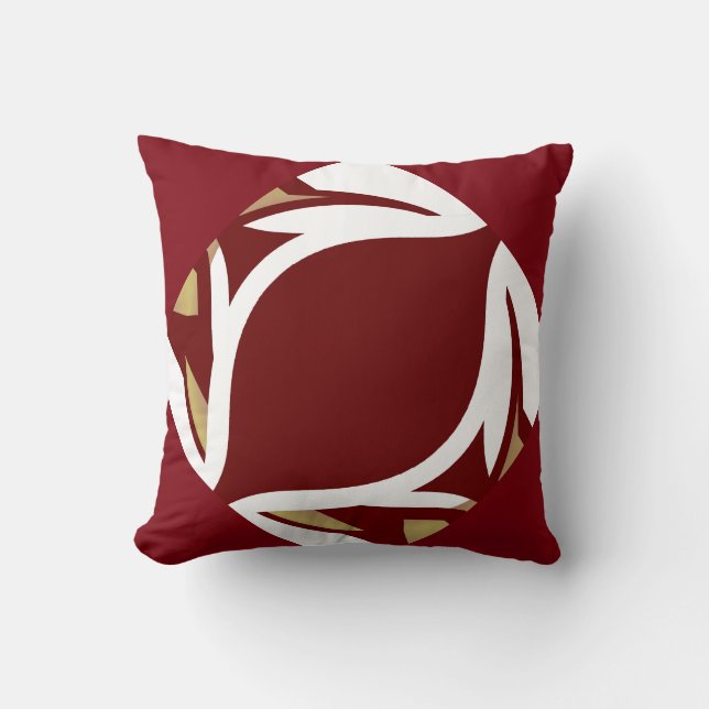 Almofada Modele o travesseiro para a casa no vermelho (Frente)