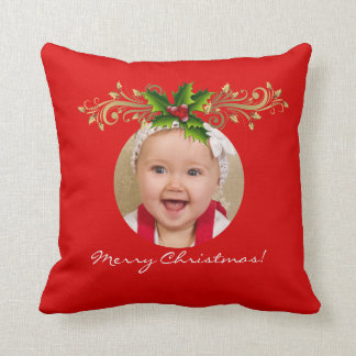 Almofada Modelo de Foto de Natal Xmas Família Bebê