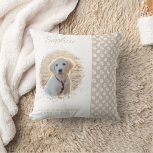 Almofada Modelo Personalizado De Fotografia Pet No Beige & 