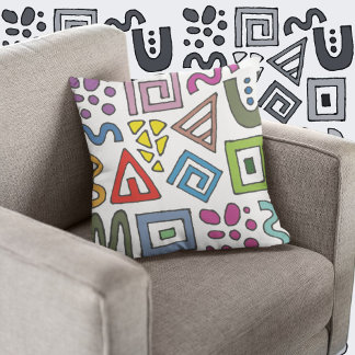 Almofada Modelos geométricos desenhos abstratos