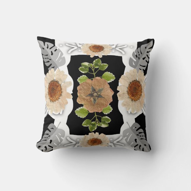 Almofada modern abstract floral art (Frente)
