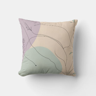Almofada Modern Abstract Line Art Throw Pillow 