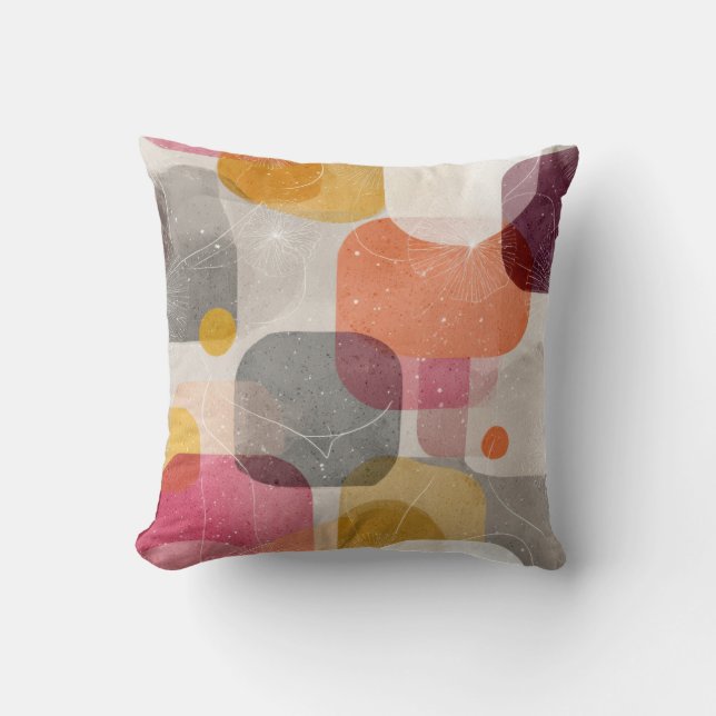 Almofada Modern Abstract Organic Shapes Throw Pillow – Eart (Frente)