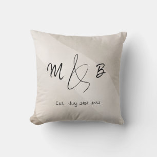 Almofada Modern Ampersand Couple Inicial Script Neutro