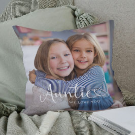 Almofada Modern Auntie We Love You Cute Heart 2 Photo