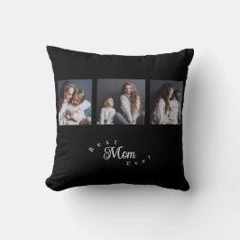 Almofada Modern Best Mom Ever Elegant Script Black 3 Photo