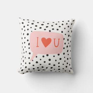 Almofada Modern Black Ds Bubble Chat Pink Love