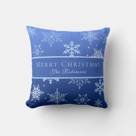 Almofada Modern Blue Snowflakes 