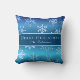 Almofada Modern Blue Snowflakes 