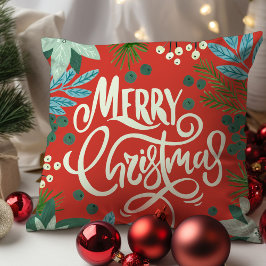 Almofada Modern Bold Floral Feliz Natal