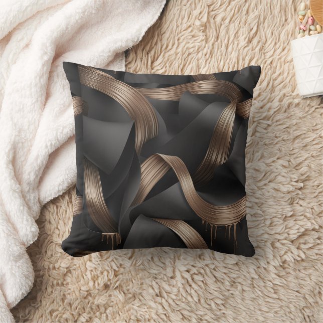 Almofada Modern Bronze Flow Luxury Masculine Accent (Cobertor)