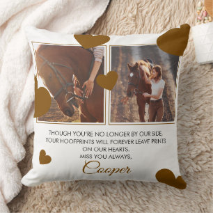 Almofada Modern Brown Hearse Memorial Horse Duas Fotos