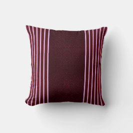 Almofada Modern Burgundy Reptile Skin & Stripe 