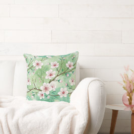 Almofada Modern Cherry Blossoms Winter pattern