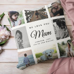 Almofada Modern Chic Mother's Day Mum Family Photo Collage<br><div class="desc">We love you, Mum: For the Best Mom Ever in your life a modern, trendy Instagram family photo collage throw pillow with modern script typography and your personal name and message. A perfect photo gift for mom from daughter, unique valentine's day surprise or parent photo gift with family pictures of...</div>