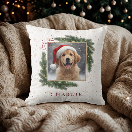 Almofada Modern Christmas Pet Photo  – Personalized Gift