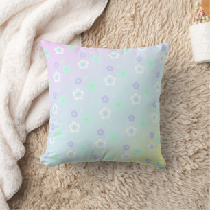 Almofada Modern colorful gradient blue flowers pattern Gift