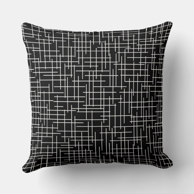 Almofada Modern Crosshatch burlap texture pattern (Verso)