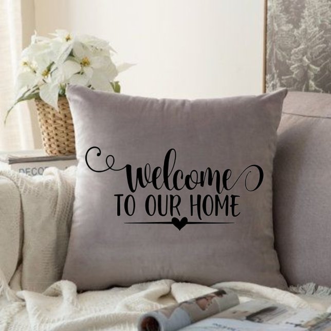 Almofada modern cushion welcome to our home (Criador carregado)