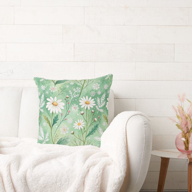 Almofada Modern  Daisy Flowers Winter pattern (Sofá)