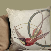 Modern Ecru Hummingbird Design | Verde Terrestre