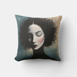 Almofada Modern Elegant Female Portrait Art