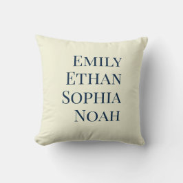 Almofada Modern Elegant Kids Names Personalized Family Thro