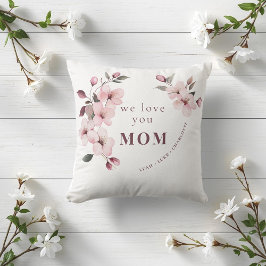 Almofada Modern Floral Personalized Mothers Day Gift