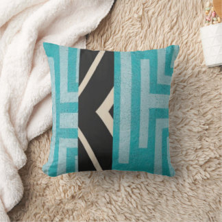 Almofada Modern Geometric (blue + black) 2-sided