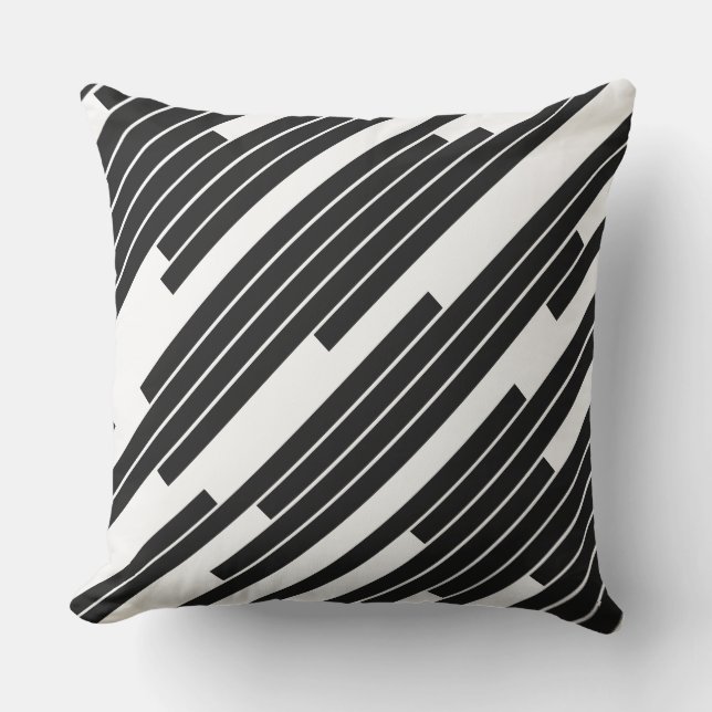 Almofada Modern Geometric Diagonal Lines Decor  (Frente)