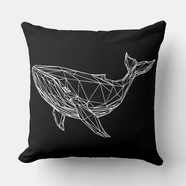Almofada Modern Geometric Whale Throw Pillow (Frente)