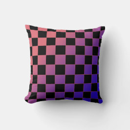 Almofada Modern Gradient Purple Pink Checkerboard