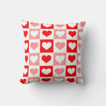 Modern Heart Pattern Throw Pillow - Romantic 