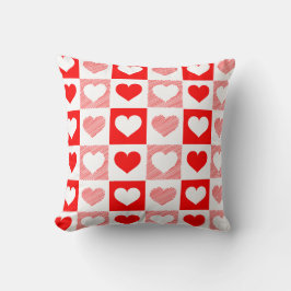 Almofada Modern Heart Pattern Throw Pillow - Romantic 