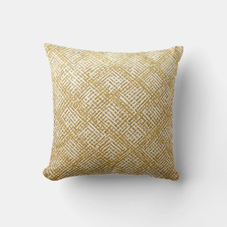 Almofada Modern, Luxury, Golden Grid Pattern