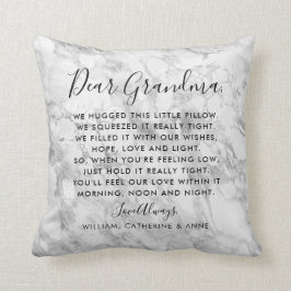 Almofada Modern Marble Querida Vovó Mensagem Foto Mãe