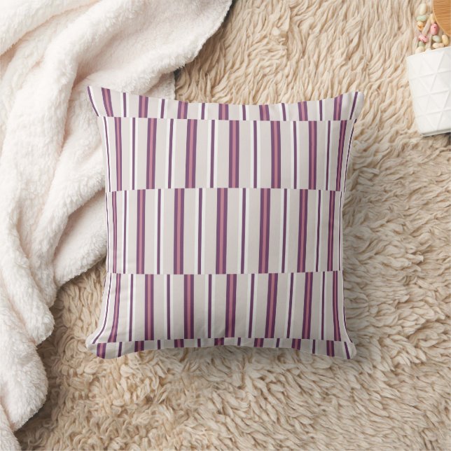 Almofada Modern Mauve and Plum Stripe (Cobertor)
