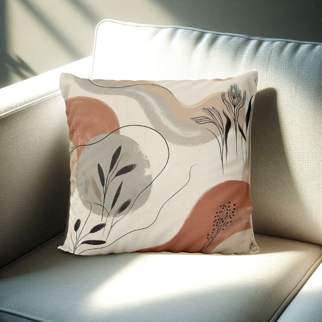Almofada Modern Minimalist Organic Abstract Shapes Pattern (Criador carregado)