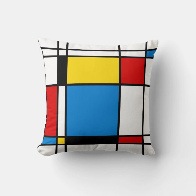 Almofada Modern Mondrian Inspirou Arte Moderna (Frente)
