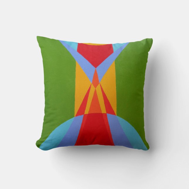 Almofada Modern Multicolor Expressions Throw Pillow (Frente)