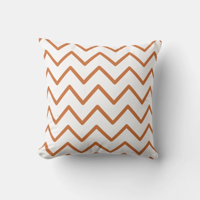 Almofada Modern Orange Chevron Pattern (Frente)