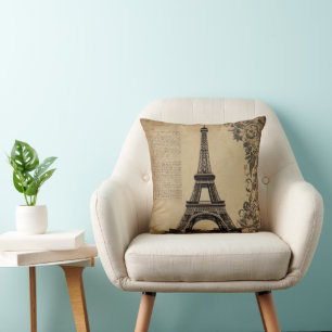 Almofada Modern Paris Eiffel Tower France Vintage