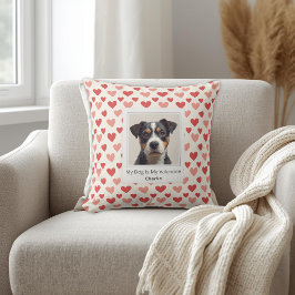 Almofada Modern Personalized Dog Valentine Pillow