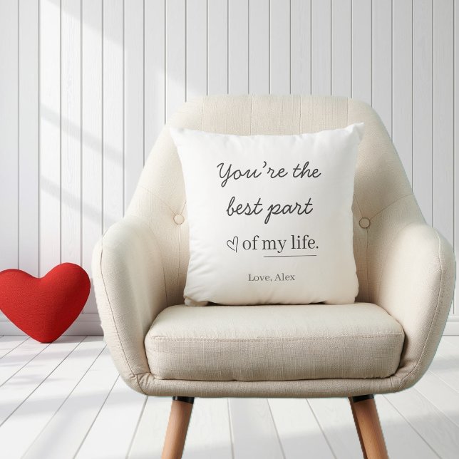 Almofada Modern Personalized Love Quote Throw Pillow (Criador carregado)