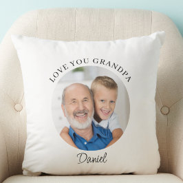 Almofada Modern Photo Love You Grandpa Keepsake